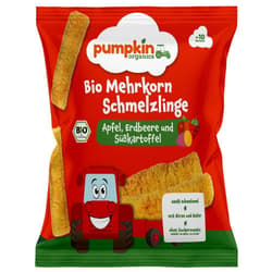 Pumpkin Organics Bio Organic Multigrain Melty Sticks Appel, Strawberry Sweet Potato 25 g 10 m+