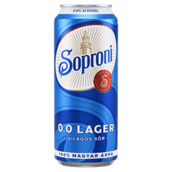 Soproni Lager 0.0% alkoholmentes világos sör 0,5l doboz