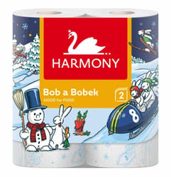 HARMONY  KITCHEN ROLL GOODFORFOOD WINTER BOB&BOBEK 2x19m, 2PLY