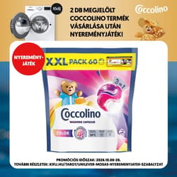 Coccolino 3in1 Color mosókapszula színes ruhákhoz, 60 db
