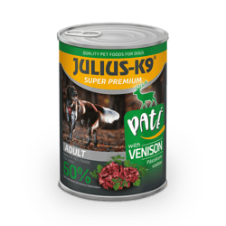 Julius-K9 teljes értékű pástétom kutyáknak, vad