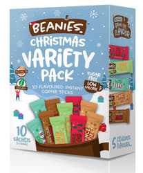 Beanies Christmas 
Variety Pack (5x2),
flavoured instant coffee
