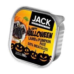 Jack Halloween alutálkás pástétom nedves kutyaeledel, bárány-sütőtök