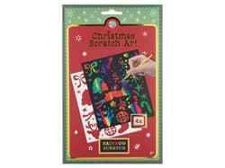 XMAS A5 Scratch Rainbow - 4 scratch sheets+stencil