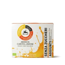 Alce Nero BIO Narancs-, sárgarépa- és citrom ital, hozzáadott cukor nélkül (3x200ml)