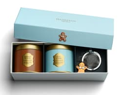 Dammann "Noël givré" díszdoboz mézis teatojással (Karácsony Párizsban és Karácsonyi rooibos + 1 db teaszűrő)