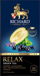 RICHARD green tea in sachets, RELAX, 20 pcs