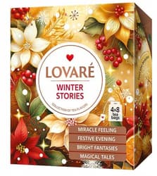 Lovaré Assorted Winter Stories black teas, 4 flavours, 32 sachets