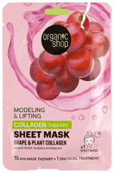 Organic Shop Feszesítő  fátyolmaszk szőlővel és növényi kollagénnel 25g