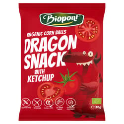 Dragon snack, Extrudált kukorica ketchupos BIO