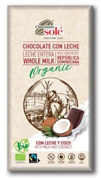 Chocolates Solé BIO kókuszos tejcsokoládé