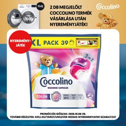 Coccolino 3in1 Color mosókapszula színes ruhákhoz, 39 db