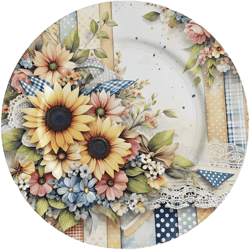 Plastic tray sunflower 33 cm