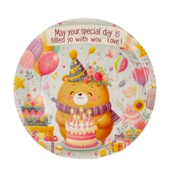 Papír tányér Happy Birthday 23 cm, 10 db
