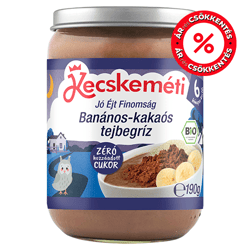 Kecskeméti Bio Banános-kakaós tejbegríz, 6 hónapos kortól