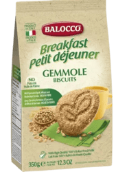 Balocco Gemmole breakfast biscuits made with whole wheat flour