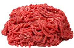 Organic gray cattle minced meat