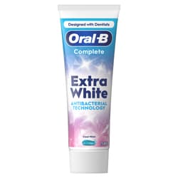 Oral-B Complete Extra White Toothpaste with antibacterial zink, 75 ml
