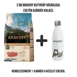 Bravery mini felnőtt kutyatáp kis testű kutyáknak,  ibériai sertéshúsos 2 kg