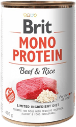 Brit Monoprotein teljes értékű nedves kutyaeledel, marha és rizs 400g