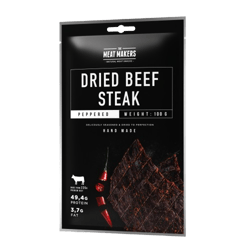 MEAT-MEAKERS Dried Beef Steak (Peppered)