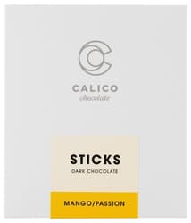CALICO Sticks Mangó/passió - étcsokoládé lapok mangó és maracuja ízesítésű karamellel töltve