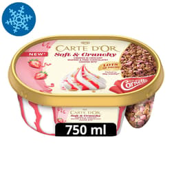 CARTE D'OR Jégkrém Soft&Crunchy Eper ízű