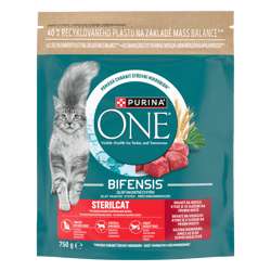 Purina One Sterilcat Marhában gazdag száraz macskaeledel 750g