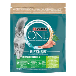 Purina One Indoor Formula Pulykában gazdag száraz macskaeledel 750g