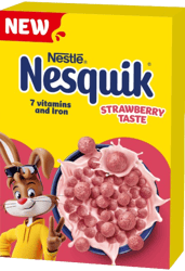 Nestlé Nesquik strawberry - Eperízű, ropogós gabonapehely vitaminokkal és vassal