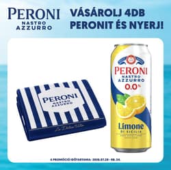Peroni Nastro Azzuro Lemon mix of Lemon flavoured drink and non-alcoholic light beer 0,0%