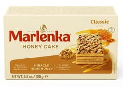 Marlenka honey cake with walnuts