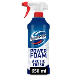 Domestos Power Foam Arctic Fresh WC és fürdőszoba tisztító hab, 650 ml