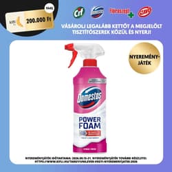 Domestos Power Foam Floral Fresh WC és fürdőszoba tisztító hab, 650ml