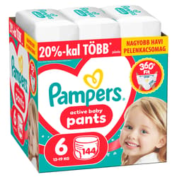 Pampers Active Baby Pants Bugyipelenka, Havi Pelenkacsomag, Méret: 6 (13-19 kg) 144 db