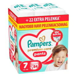 Pampers Premium Care Pants Bugyipelenka, Havi Pelenkacsomag, Méret: 7 (15+ kg) 84 db