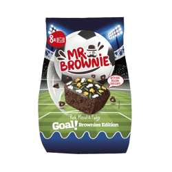 Mr. Brownie with belgian chocolate and sugar decorations