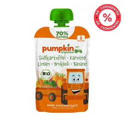 Pumpkin Organics Bio Édesburgonya sárgarépa lencse brokkoli banán 8 hó+ (70%)