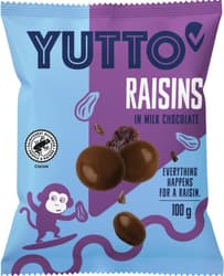 YUTTO Tejcsokoládéval bevont mazsola