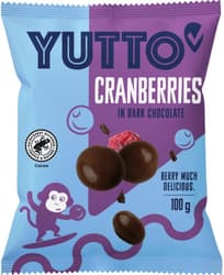 YUTTO Étcsokoládéval bevont vörösáfonya