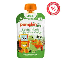 Pumpkin Organics Bio Sárgarépa mangó sütőtök körte tönköllyel 6 hónapos kortól