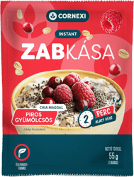 Cornexi zabkása piros gyümölcsökkel + chia maggal