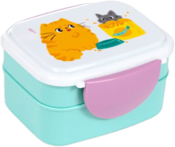 Beans & Friends Cats - Bento Lunch Box with Cutlery