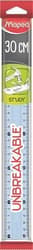 Ruler, plastic, unbreakable, 30 cm, MAPED "Study Unbreakable", mixed colours