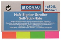 Pagemarker, paper, 5x40 sheets, 20x50 mm, DONAU, assorted colours