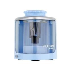 Sharpener, with battery, desk, FLEXOFFICE "Flexio", blue