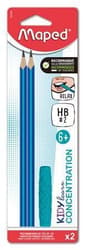 Write learning graphite pencil, HB, triangular, silicone end, MAPED "Kidy Learn Concentration"