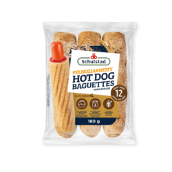 Schulstad Wholegrain Pre-sliced Hotdog Bun with Sourdough