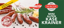Berger Alpok Mini Sajtos Grillkolbász