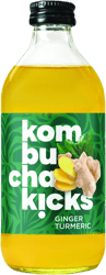 Kombucha Kicks BIO - Gyömbér-Kurkuma ízben